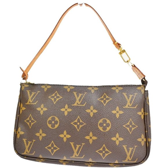 LOUIS VUITTON Pochette Accessoires Hand Bag Monogram Leather BN M51980 10EA465 - Picture 1 of 14